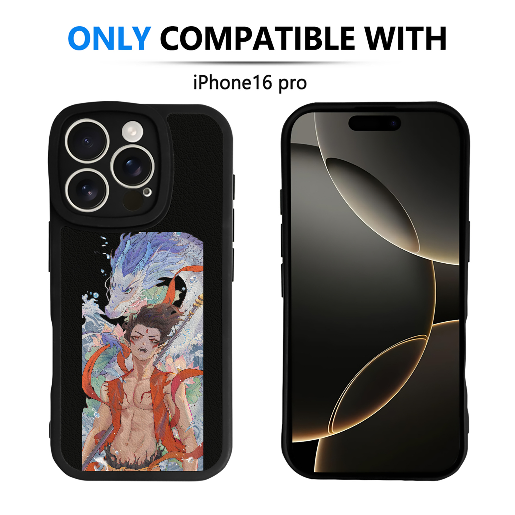 （画像用） Ne Zha 2 ナタ 魔童の大暴れ 【iPhone 16シリーズ対応】シリコンスマホケース（レザー調） 材質：シリコン